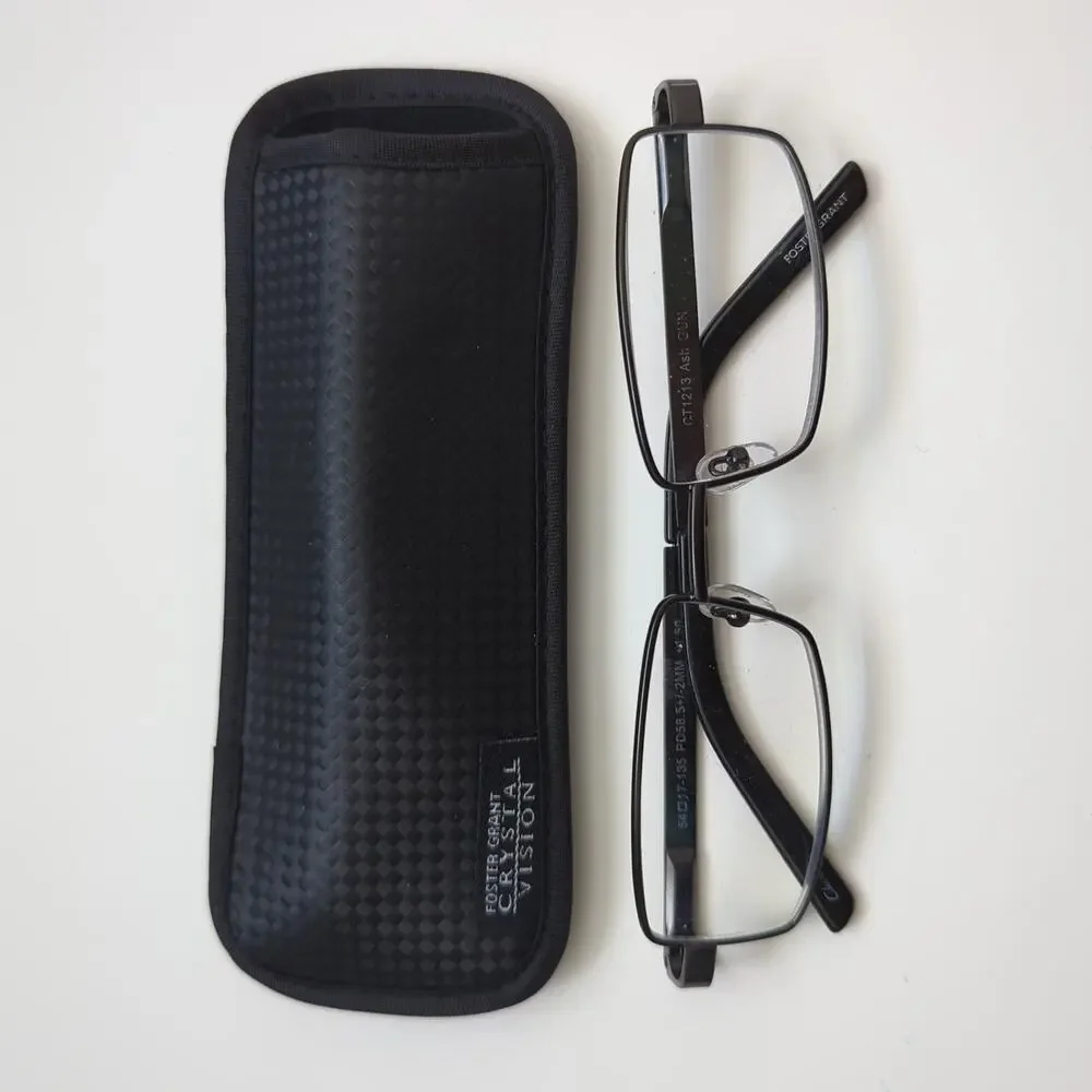 Foster Grant Reading Glasses Classy Eyeglasses Ash Gun Metal +1.50‎ PD58.5MM
